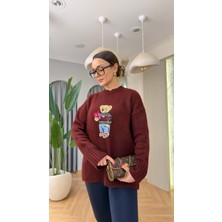 My Lunessa Bordo Teddy Triko Kazak