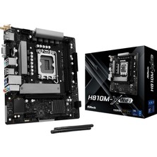 Asrock H810M-X Wıfı 6400MHZ Ddr5 Soket 1851 M.2 USB 3.2 Hdmı D-Sub Matx Anakart