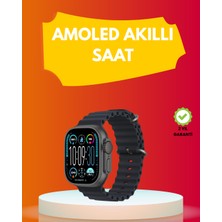 Amoled Ekran 49MM Ultra Tasarım 3 Kordonlu Akıllı Saat - KA002N-706B43