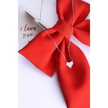 Innuendo Jewelry 925 Ayar Gümüş Zirkon Taşlı Mini Kalp Kolye