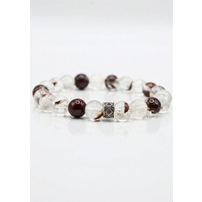 MMİF Doğal Phantom Kuvars Bileklik – Iç Yapılı Şeffaf Kuvars, Arınma ve Enerji Taşı, 8mm,erkek,kadın, Mmif