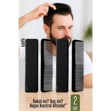 Hsnet 2 Li Kılıflı Cep Tarağı – 14 x 3 cm | Kompakt Şık ve Taşınabilir Er - KA002N-702J9