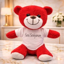  seni seviyorum tişörtlü kırmızı ayıcık