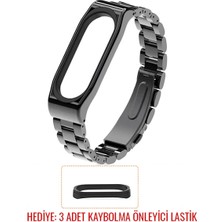Mijobs Xiaomi Mi Band 4-3 Aklıllı Saat 3 Bakla Çelik Kayış KORDON-(5775) - KA002N-6YCUW9
