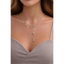 Uno Di Famiglia Kişiselleştirilebilir Çelik Isimli Y Kolye , Isimli Kolye , Sevgililer Günü Hediyesi