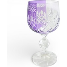 Sudedi Home Mor – Şeffaf Çift Renk Kristal Ayaklı Sunum Bardağı