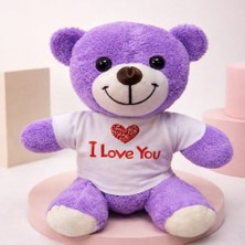  tişörtlü mor ayı