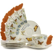 Şık 6'lı Kahve Fincanı Seti 120CC, Zarif ve Modern Tasarım