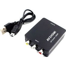 Taplin Av To HDMI Rca Composit Audio Video HDMI Görüntü Çevirici Full Hd ve 720P Dönüştürücü - Siyah