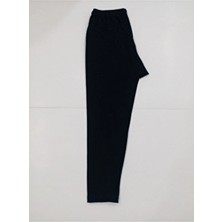 Tusebu Kadın Büyük Beden Yüksek Bel Pamuklu Penye Siyah Tayt – Yumuşak & Pürüzsüz