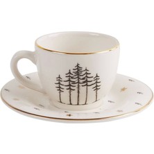 Şık ve Dayanıklı Kahve Fincanı, 85 Cc, Doğal Ahşap Görünümlü Tasarım