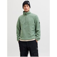 Jack & Jones Jjalpes Half Zıp Fleece Jacket AW25 Laurel Wreath