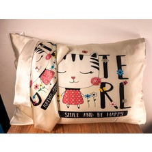 ICON SILK %100 Saf Ipek Çocuk Yastık Kılıfı (Cute Kitten)