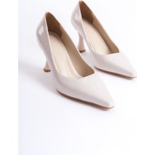 Roof Atelier Cordelia Bej Rugan Sivri Burun Ince Topuklu Ayakkabı