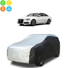 AUTOES Audi A6 Sedan 2013 Model Araba Brandası Oto Branda Gri-Siyah