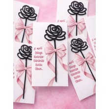 8 Mart Dünya Kadınlar Gününe Özel Gül Desen Kitap Ayracı