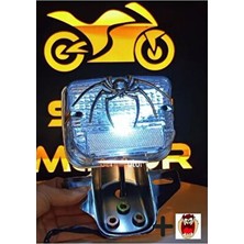 GMS Cg Modifiye Nikel Arka Stop Beyaz Çakar Şeffaf Cam Örümcek Montajlı Aksesuar