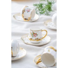 Şık 6 Kişilik Kahve Fincanı Takımı, 90 Ml, Günlük ve Özel Kullanıma Uygun