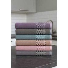Mela Home Örgü Desenli 30*50 cm 6'lı Mutfak Havlusu - El ve Yüz Havlusu - Kurulama Bezi %100 Pamuk