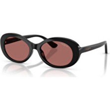Vogue 0VJ2032 W44/69 49-16 Çocuk Güneş Gözlüğü Siyah Oval Çerçeve ile Polikarbon Cam