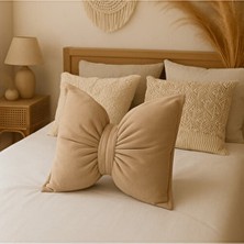 Belomia Home Collection Kurdele Görünüm Dekoratif Iç Dolgulu Kırlent | Fiyonk Kadife Doku Yastık