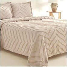 Best House Decor Delux Bohem Çift Kişilik Yatak Örtüsü Takımı 240X250 ve 2 Adet Yastık Bej