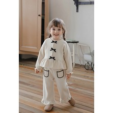 Minipodyum Cepli Fiyonk Detaylı Bayramlık Kız Çocuk Alt Üst Takım