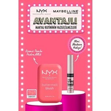 NYX Professional Makeup Buttermelt Blush Kremsi Pembe Pudra Allık 04 & Lash Sensational Maskara Mini