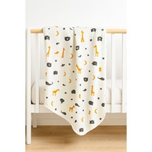 OMY %100 Pamuklu Desenli Battaniye&kundak 80X80 cm Yenidoğan&hastane Çıkışı