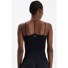 COMEUP Çift İp Askılı Pedli Atlet Siyah