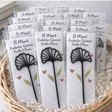 8 Mart Dünya Kadınlar Gününe Özel Gelincik Çiçeği Kitap Ayracı