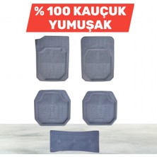 SKY 3D Havzlu Paspas Gri Renk Yumuşak  Universal