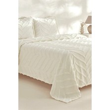 Best House Decor Delux Bohem Çift Kişilik Yatak Örtüsü Takımı 240X250 ve 2 Adet Yastık Ekru