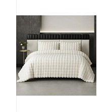 Ak Home Textile Diamond Kürk Comforter Set Polyester Materyal Düz Desen 220x240 cm Çift Kişilik Yorgan Seti