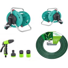 Venoa Meteor VDZ40 Kırılmaz Örgülü Makaralı Bahçe Su Hortumu 40 mt 6 Parça