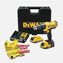 Dewalt DCD776D2-TR 18V 2 Ah Li-Ion Şarjlı Darbeli MATKAP(100 Parça Uç Seti Hediye!)