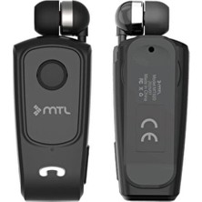 Mtl Yaka Klipsli Mono Makaralı Bluetooth Kulaklık Çift Telefon Destekli