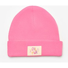 Le Mabelle Fuşya Girl Power Mottolu Çocuk Bere