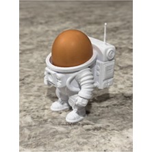 2’li Astronot Yumurta Tutacağı – Dekoratif Masa Üstü Stand | Sevimli Uzay Temalı 3D Tasarım
