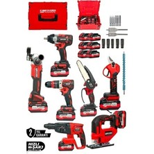 Kimmeer Plus 21V Profesyonel Şarjlı El Aletleri Seti 7 Makine + 6 BATARYA700 Nm Somun Sökme