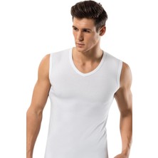 Erdem Erkek V Yaka Sıfır Kollu Pamuklu 6'lı Paket Atlet 1118