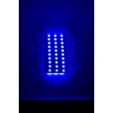 12 Volt 1.5 Watt 3 Lensli Mavi 2835 Smd LED Modül IP65 10 Adet Modül