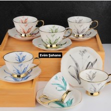 Renkli 6’lı Kahve Fincan Takımı, Şık ve Kullanışlı Set