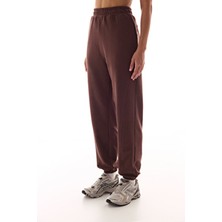 Penti Kahverengi Dikiş Detaylı Yüksek Bel Pamuklu Jogger