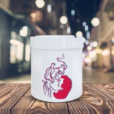 Asilmeydan Duman Sevgili Küllük İllüstrasyon Baskılı Kül Tablası K-70