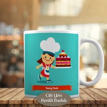 Asilmeydan Pasta Yapan Sevimli Kız Kupa Bardak Hediyelik-3446-208