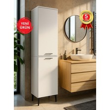 Dorpek Singa Kirli Sepetli Çok Amaçlı Dolap & Çamaşır Makinesi Kirli Sepeti & Banyo Kirli Dolabı | Beyaz