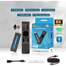 Kazemtech Tv Stick Android 8k Akıllı Tv Dönüştürücü Kit 16/256 GB / 5g / Dual Wifi / Bluetooth / Video Izleme