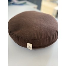 SUNYOGA Zafu Yoga Meditasyon Minderi Karabuğday Kabuğu Dolgulu Tekil Kullanım Amaçlı Kahverengi