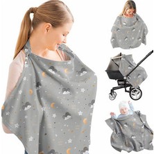 Halzey Balenli Emzirme Örtüsü, Puset Örtüsü, 80X100 cm Emzirme Önlüğü